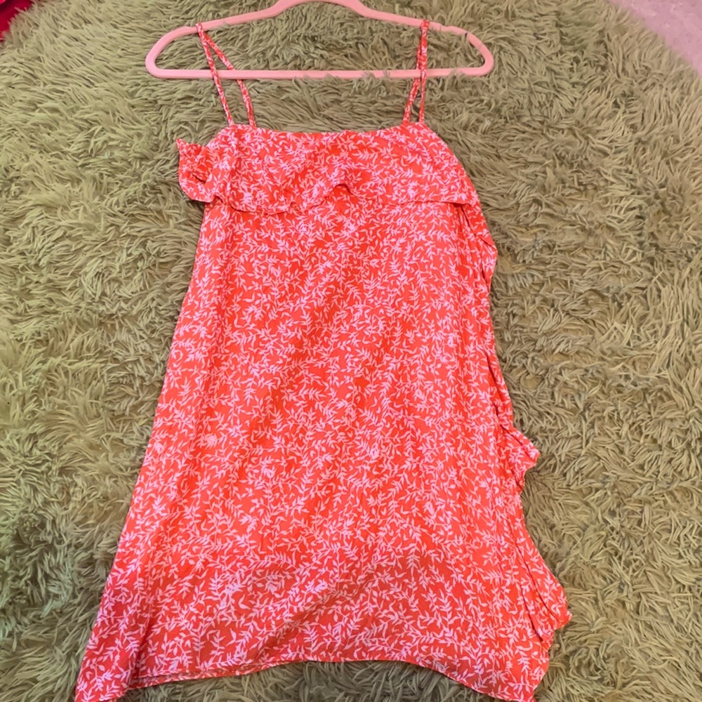 Orange floral dress